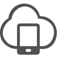 云朵图标，灰色背景，现代设计风格，扁平化图标